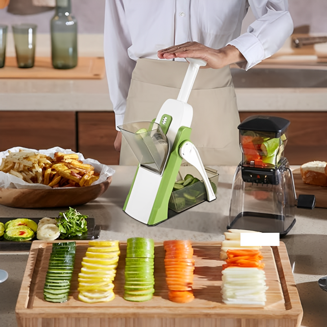 Corta verduras corte 4 tipos