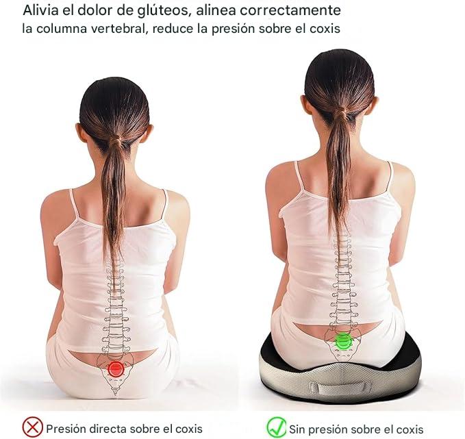Cojín Ergonómico de Espuma Viscoelástica para Silla