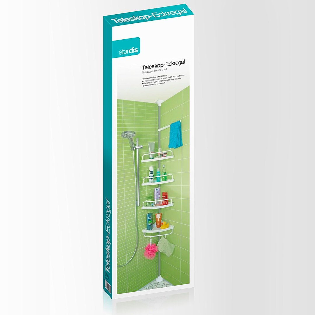 Estantería extensible para baño