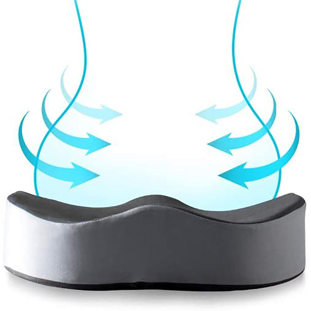 Anatomical Non-Slip Gel-Viscoelastic Cushion with Coccyx &amp; Hemorrhoid Release Hole 